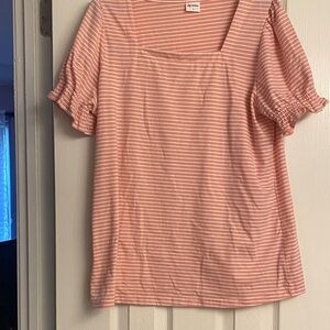 Pink Striped Women's Top